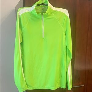 Ralph Lauren RLX women’s Bright Green Quarter-Zip Pullover SZ xs